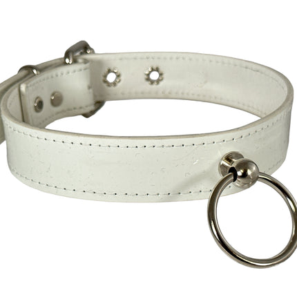 CK298 PATENT NEON WIDE KNOWCKER BONDAGE CHOKER