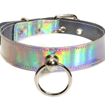 CK298RAINBOW 1 1/8" RAINBOW CHOKER WITH RING HOLDER