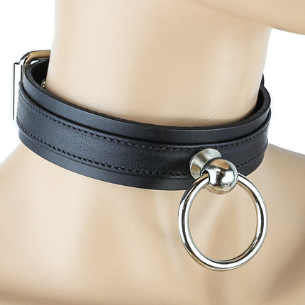 CK299  LEATHER STRAP DOOR KNOCKER BONDAGE CHOKER