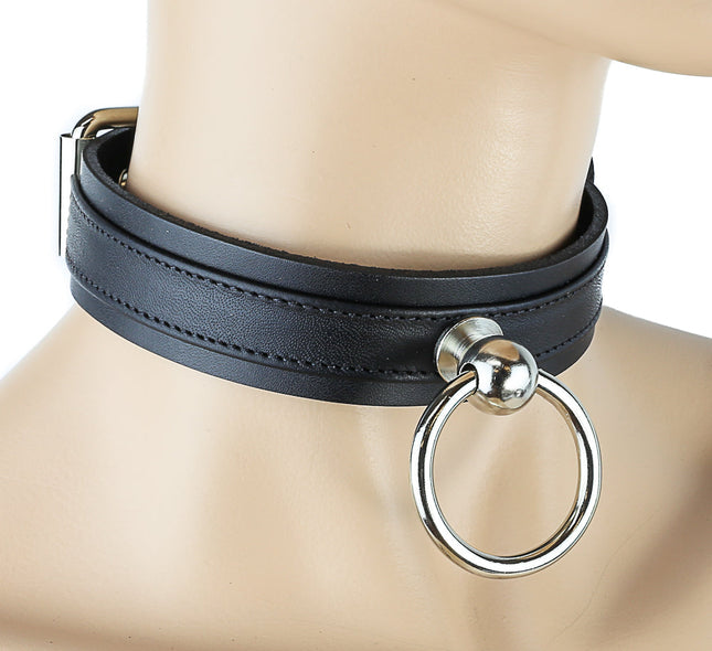 CK299  LEATHER STRAP DOOR KNOCKER BONDAGE CHOKER