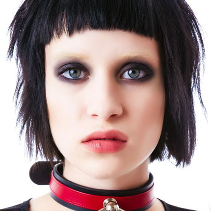 CK299  LEATHER STRAP DOOR KNOCKER BONDAGE CHOKER