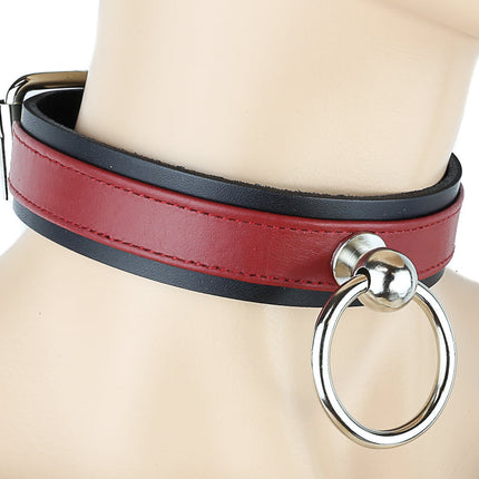 CK299  LEATHER STRAP DOOR KNOCKER BONDAGE CHOKER