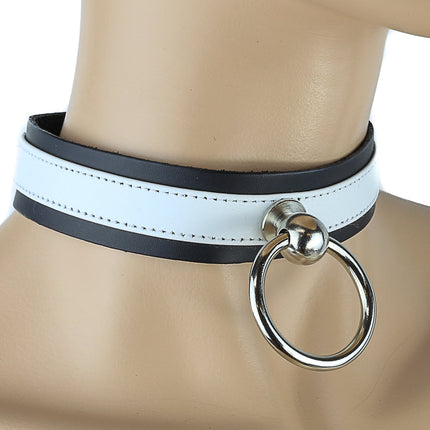 CK299  LEATHER STRAP DOOR KNOCKER BONDAGE CHOKER
