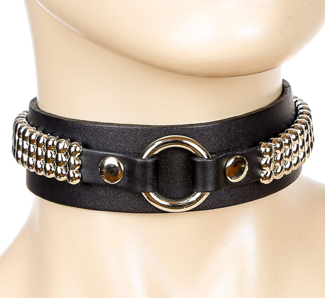 CK308 MIDDLE RING MULTI-ROUND STUD CHOKER