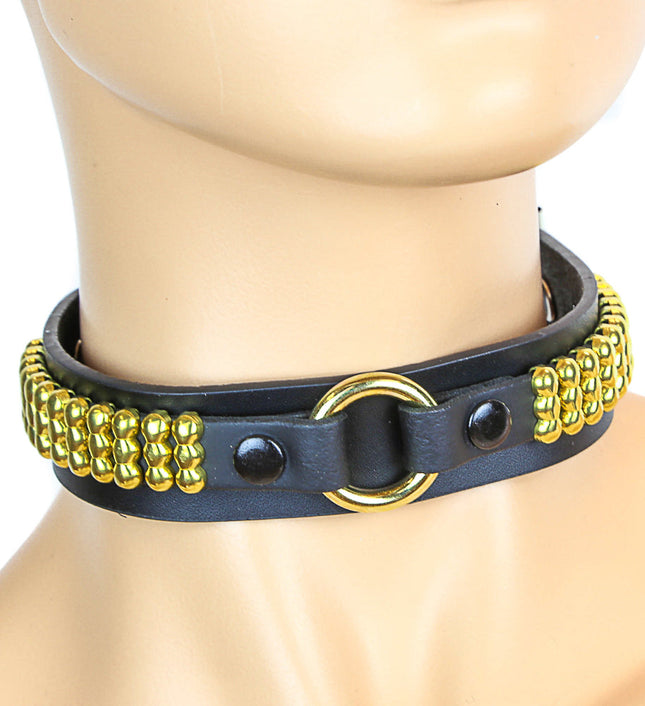 CK308 MIDDLE RING MULTI-ROUND STUD CHOKER