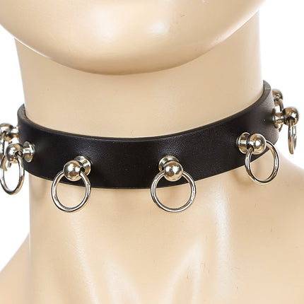 CK309 HANGING RING BALL SPIKE CHOKER
