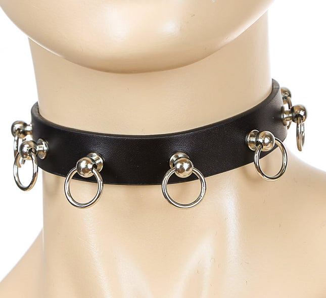 CK309 HANGING RING BALL SPIKE CHOKER