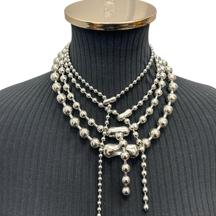 CK982  BALL CHAIN NECKLACES MULTIPLE SIZE