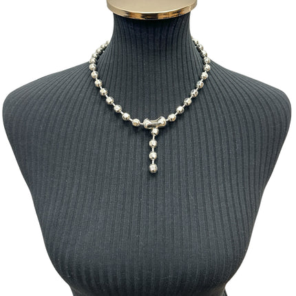 CK982SQ REGULAR SQUARE EDGE BALL CHAIN NECKLACE
