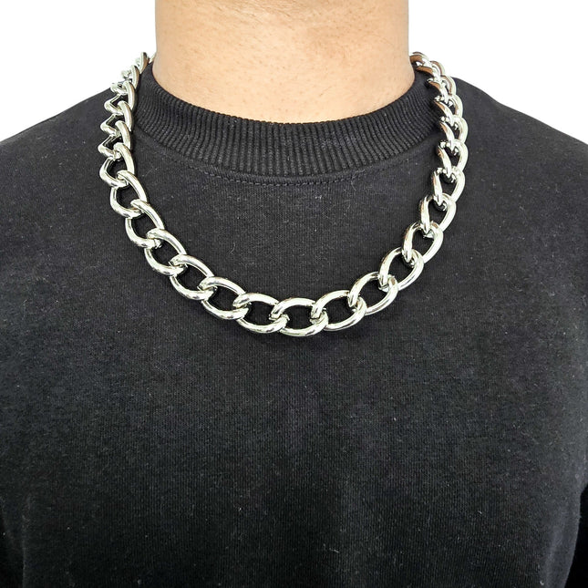 CK992H  VERY HEAVY 6MM STEEL CHAIN NECKLACE