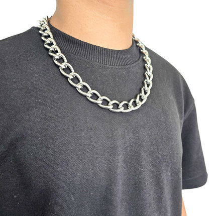 CK992CC HEAVY CHROME CHIAN NECKLACE