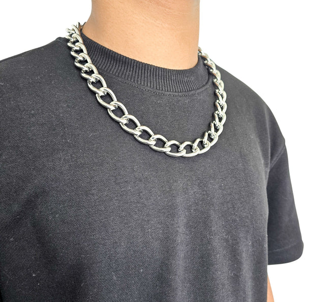CK992CC HEAVY CHROME CHIAN NECKLACE