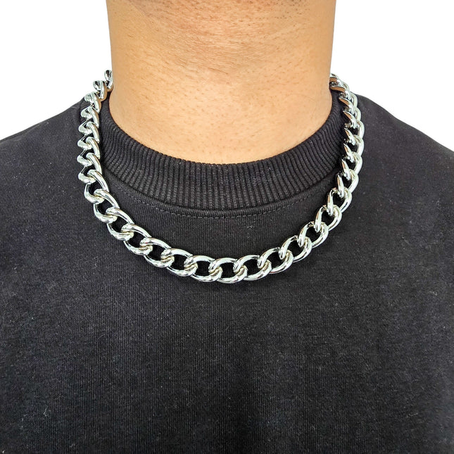 CK992CC HEAVY CHROME CHIAN NECKLACE