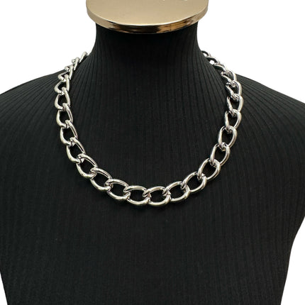 CK992H  VERY HEAVY 6MM STEEL CHAIN NECKLACE