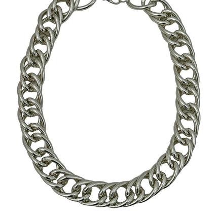 CK992KAL  THICK BUT LIGHT WEIGHT  6MM ALUMINUM CHAIN NECKLACE