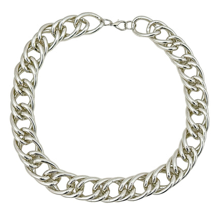 CK992KAL  THICK BUT LIGHT WEIGHT  6MM ALUMINUM CHAIN NECKLACE