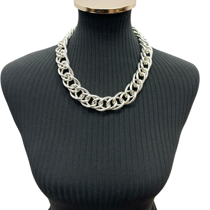 CK992KAL  THICK BUT LIGHT WEIGHT  6MM ALUMINUM CHAIN NECKLACE