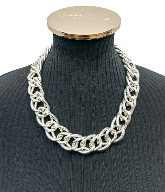 CK992KAL  THICK BUT LIGHT WEIGHT  6MM ALUMINUM CHAIN NECKLACE