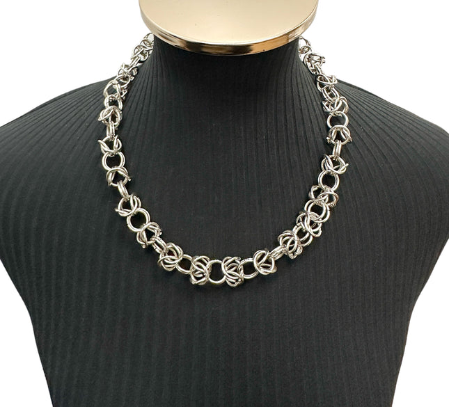 CK992KDR  DOUBLE LINK 1/2 RING CHAIN CHAIN NECKLACE