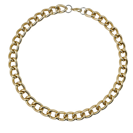 CK992R  REGULAR CHAIN NECKLACE GOLD SILVER & BLACK 20"