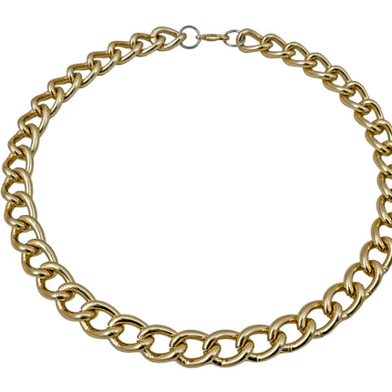 CK992R  REGULAR CHAIN NECKLACE GOLD SILVER & BLACK 20"