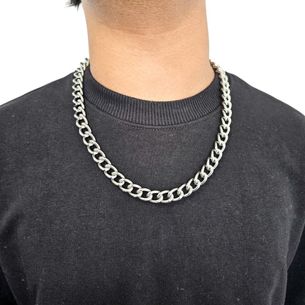 CK992REG   STEEL  REGULAR 3MM SILVER CHAIN NECKLACE