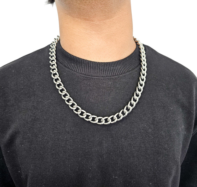 CK992REG   STEEL  REGULAR 3MM SILVER CHAIN NECKLACE