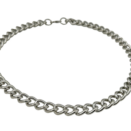 CK992R  REGULAR CHAIN NECKLACE GOLD SILVER & BLACK 20"