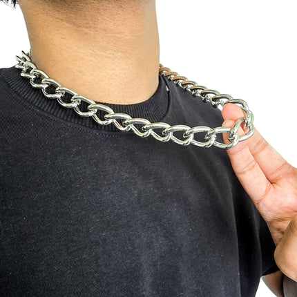 CK992H  VERY HEAVY 6MM STEEL CHAIN NECKLACE