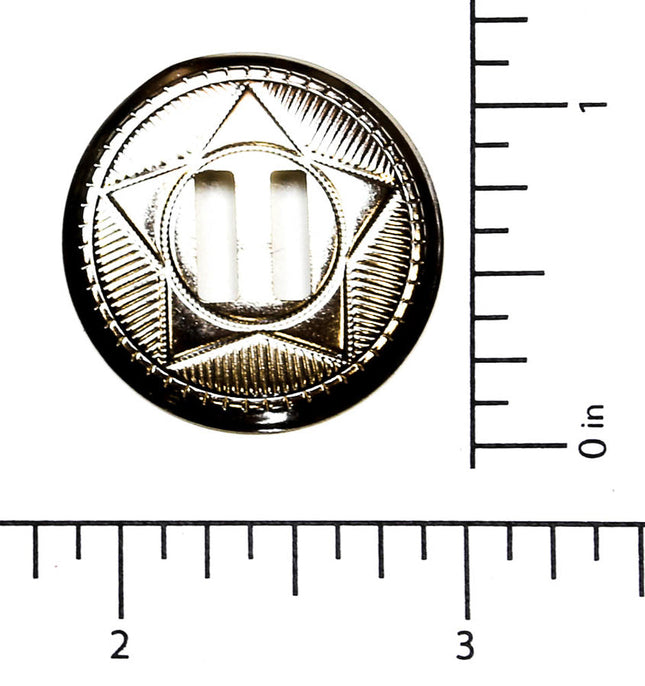 C135-10PK ROUND CONCH 1" ROUND STEEL CONCH