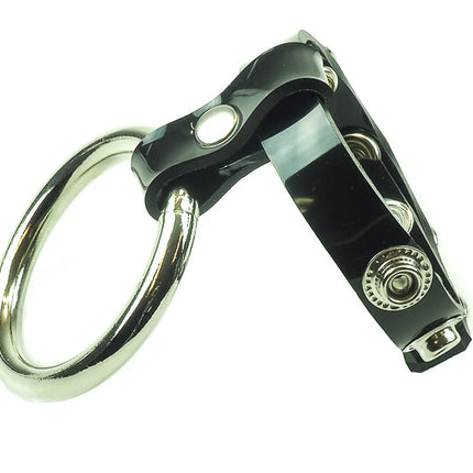 CR105  STEEL RING LEATHER  COCK RING