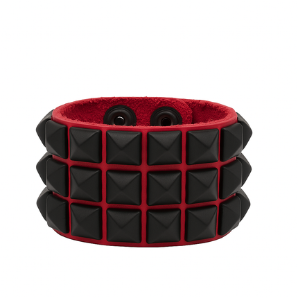BC127ITL  ITALIAN GENUINE LEATHER STUDDED BRACELET