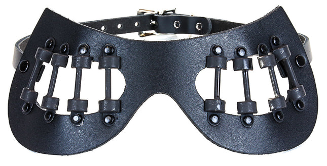 EM101-BLK BLACK EYE MASK WITH BLACK HOLDER