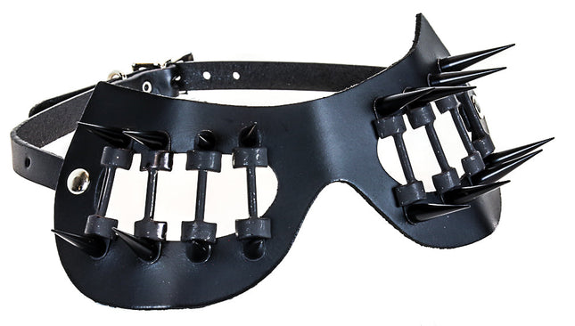 EM102-BLK BLACK EYEMASK WITH BLACK SPIKE HOLDER
