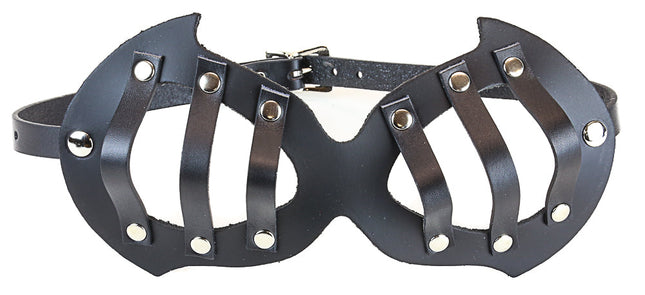 EM103BLK BLACK EYE MASK WITH BLACK STRAPS