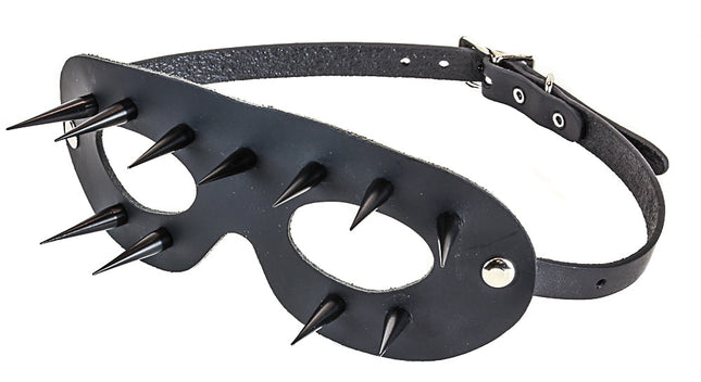 EM106-BLK BLACK EYEMASK WITH BLACK SPIKES