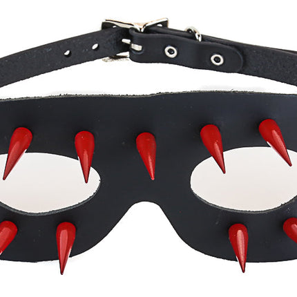 EM106-RED BLACK EYEMASK WITH RED SPIKES