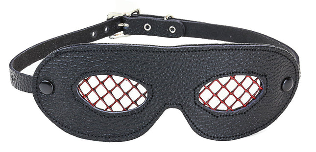EM121-RED BLACK EYEMASK WITH RED GRILL