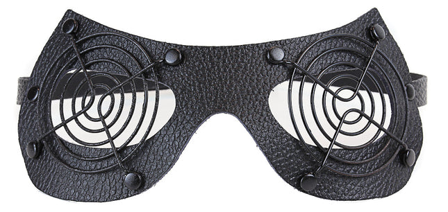 EM124BLK BLACK EYE MASK WITH BLACK GRILL