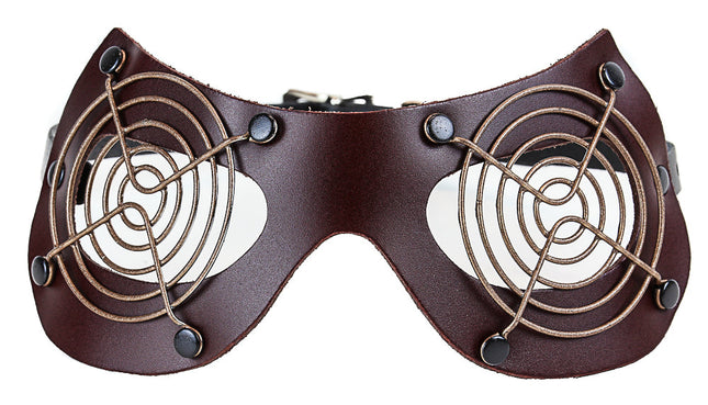 EM124BRN BROWN EYE MASK WITH BROWN GRILL
