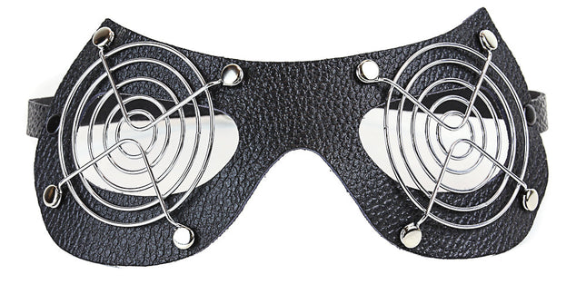 EM124SIL BLACK EYE MASK WITH SILVER GRILL