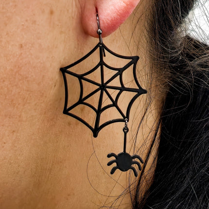 ER28244  SPIDER NET EARRING