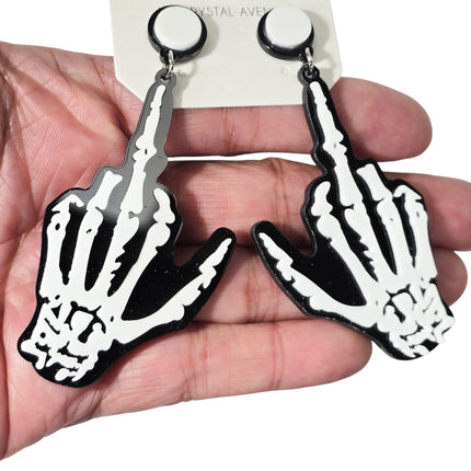 ER28238 SKELITON FINGER EARRING