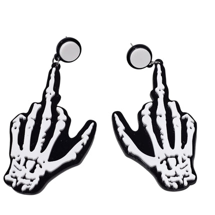 ER28238 SKELITON FINGER EARRING