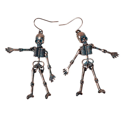 ER55493 HANGING SKELLITON EARRING