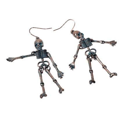 ER55493 HANGING SKELLITON EARRING