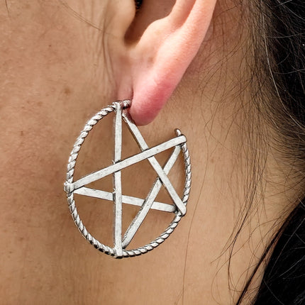 ER9443  PENTAGRAM EARRING