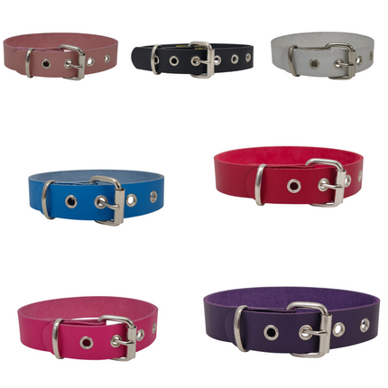 CK100ITL-075   ITALIAN GENUINE LEATHER 1 1/4" CHOKER