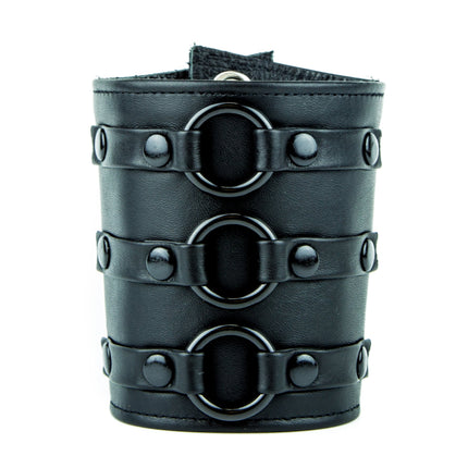FB107  3 RING SHORT GAUNTLET STYLE BRACELET