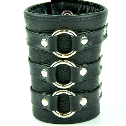 FB107  3 RING SHORT GAUNTLET STYLE BRACELET